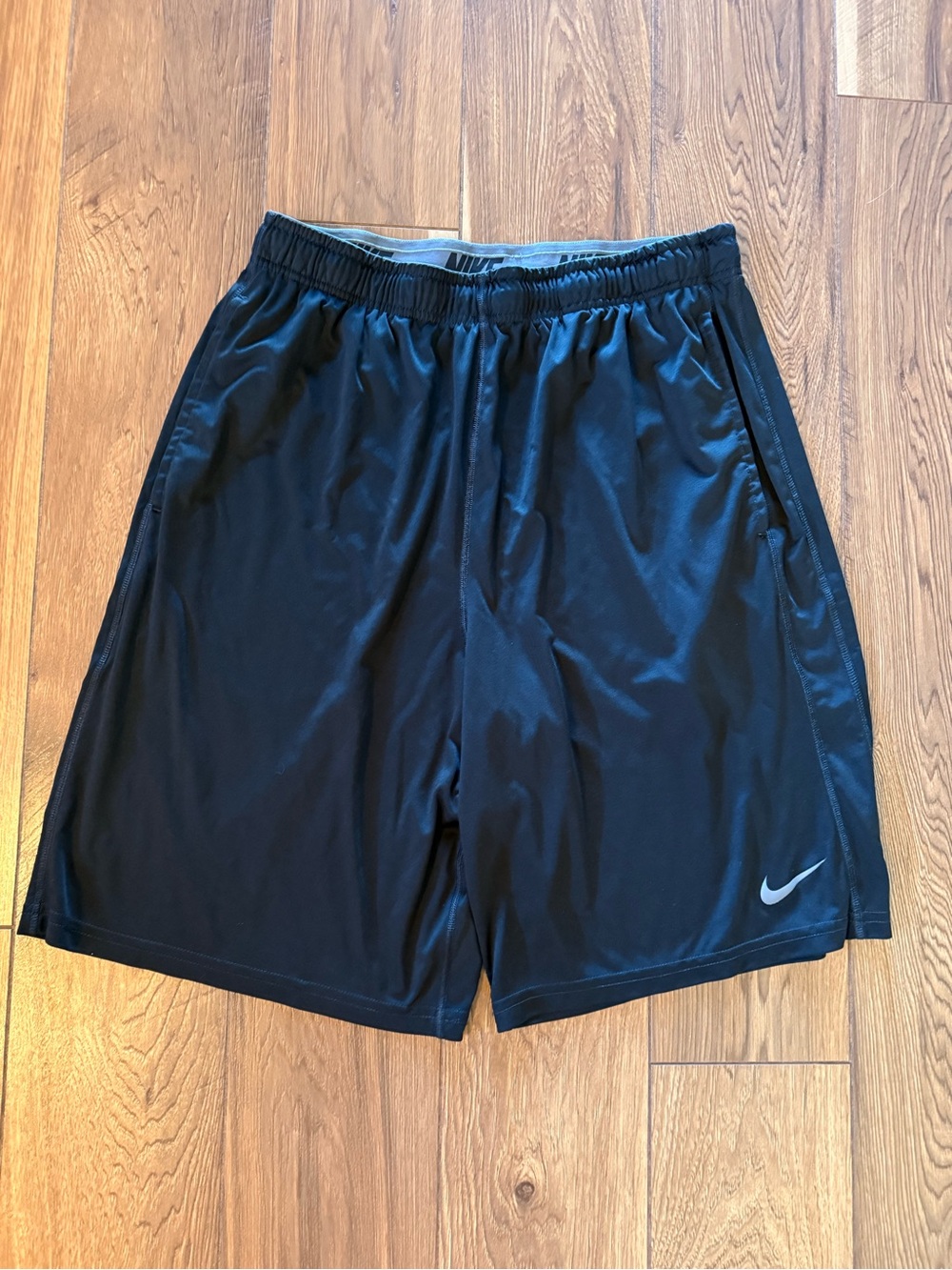 Nike Black Men's Athletic Shorts with Swoosh Logo